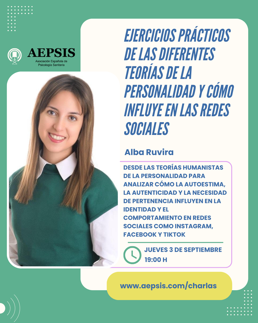 Ejercicios prácticos de las diferentes teorías de la personalidad y cómo influye en las redes sociales